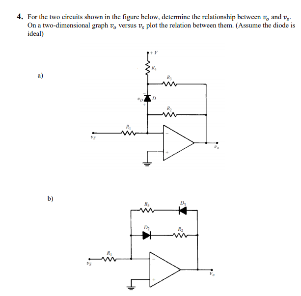 Solved 4. For the two circuits shown in the figure below, | Chegg.com