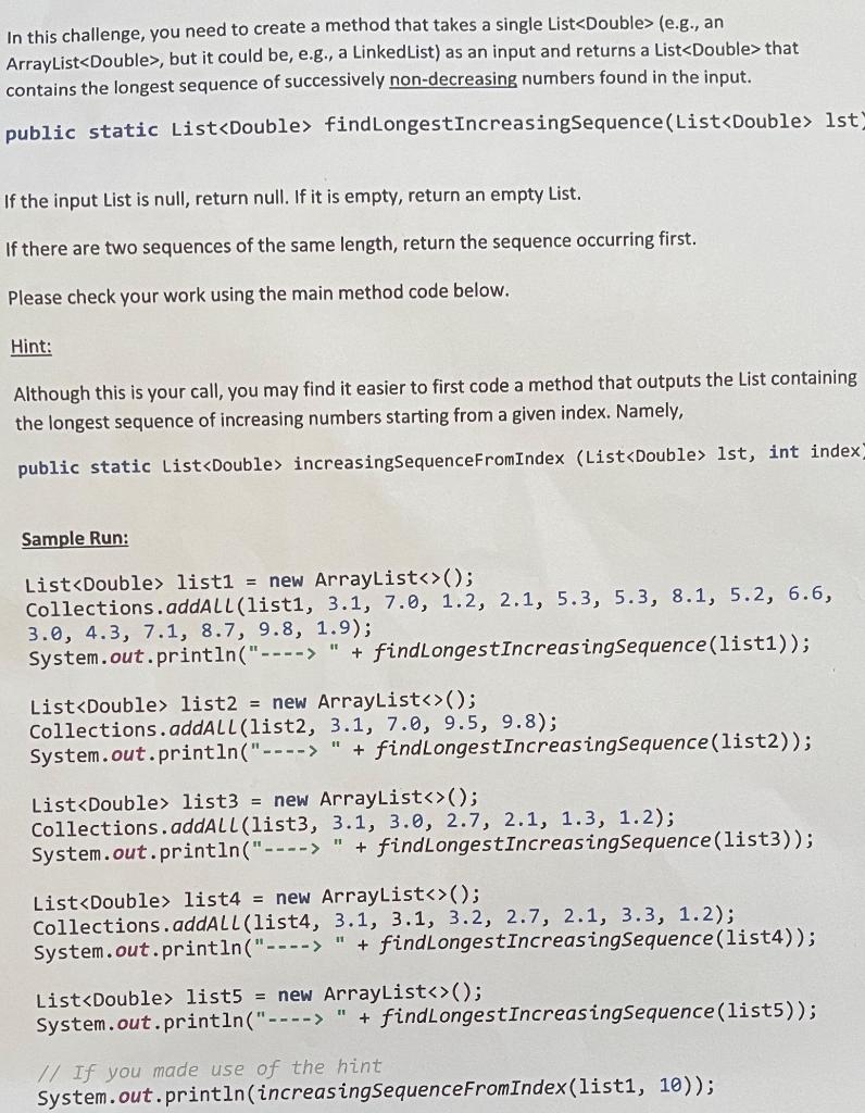 Solved Can someone help me with this Java coding assignment | Chegg.com