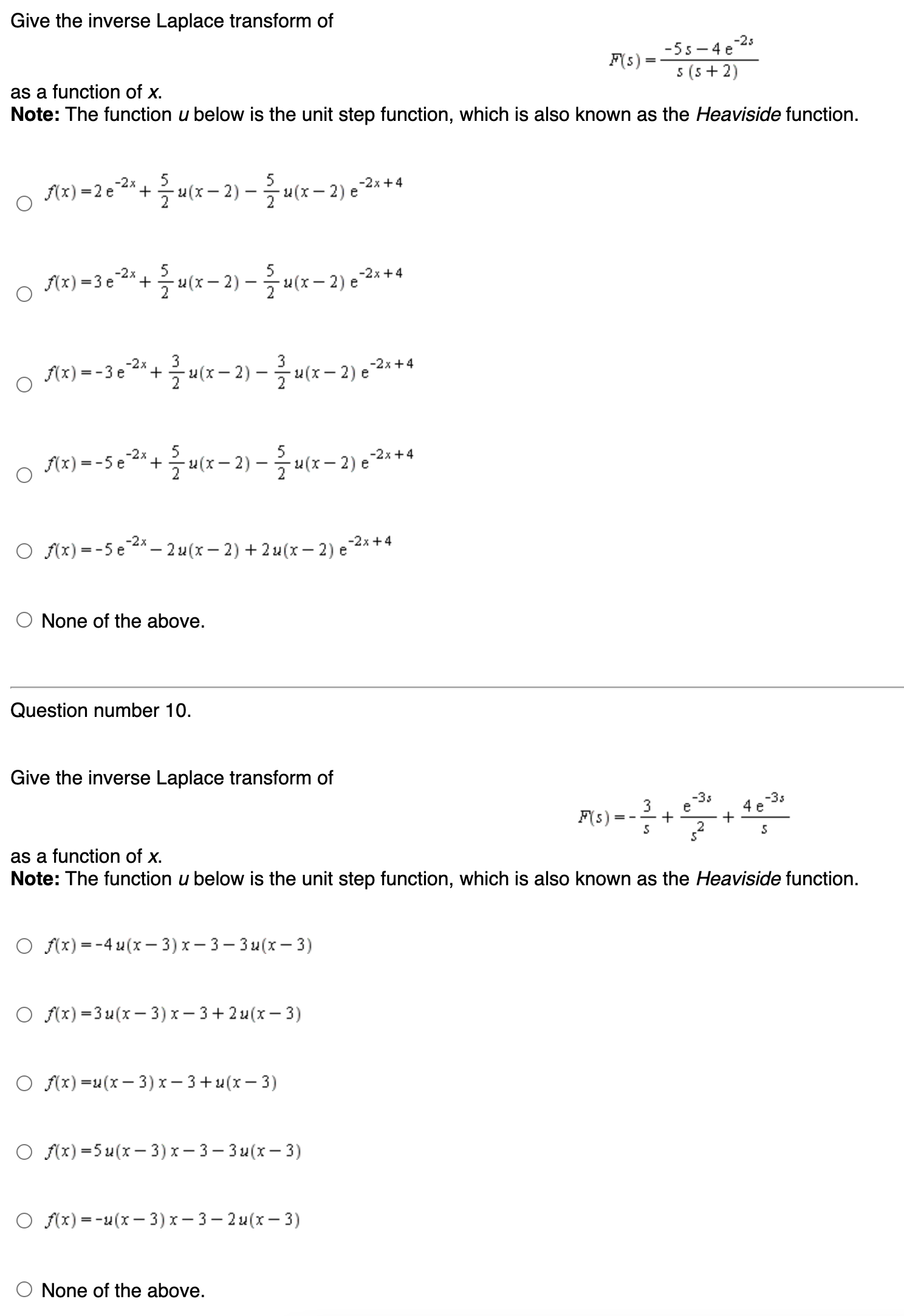 Solved Give the inverse Laplace transform of | Chegg.com