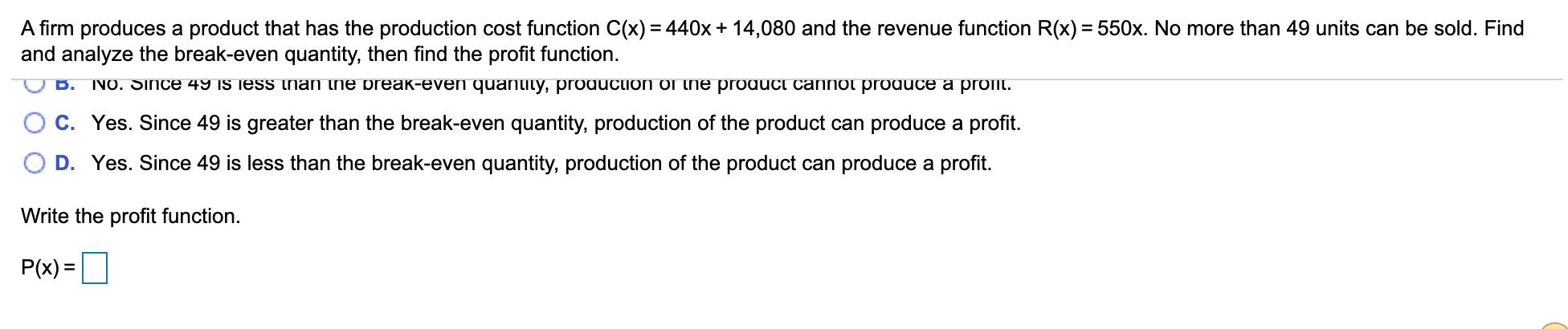 Solved B. A firm produces a product that has the production | Chegg.com
