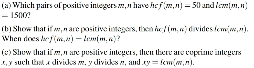 Solved (a) Which pairs of positive integers m,n have | Chegg.com