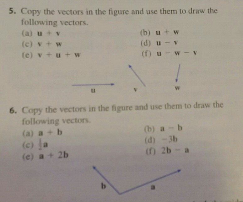 Solved 5 Copy The Vectors In The Figure And Use Them To Chegg Com