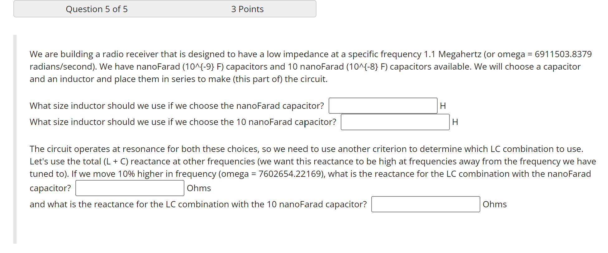 Solved We are building a radio receiver that is designed to Circuit Diagram