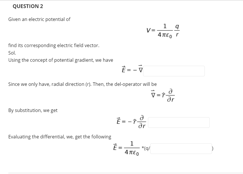 Solved Question 2 Given An Electric Potential Of 1 9 V 4 Chegg Com