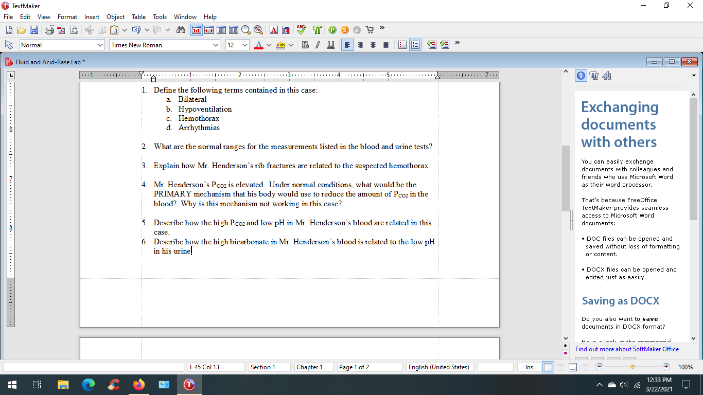Solved H 1 Textmaker File Edit View Format Insert Objec Chegg Com