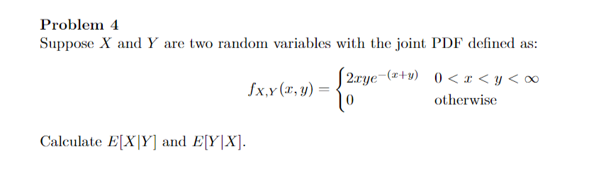 Solved Suppose X and Y are two random variables with the | Chegg.com