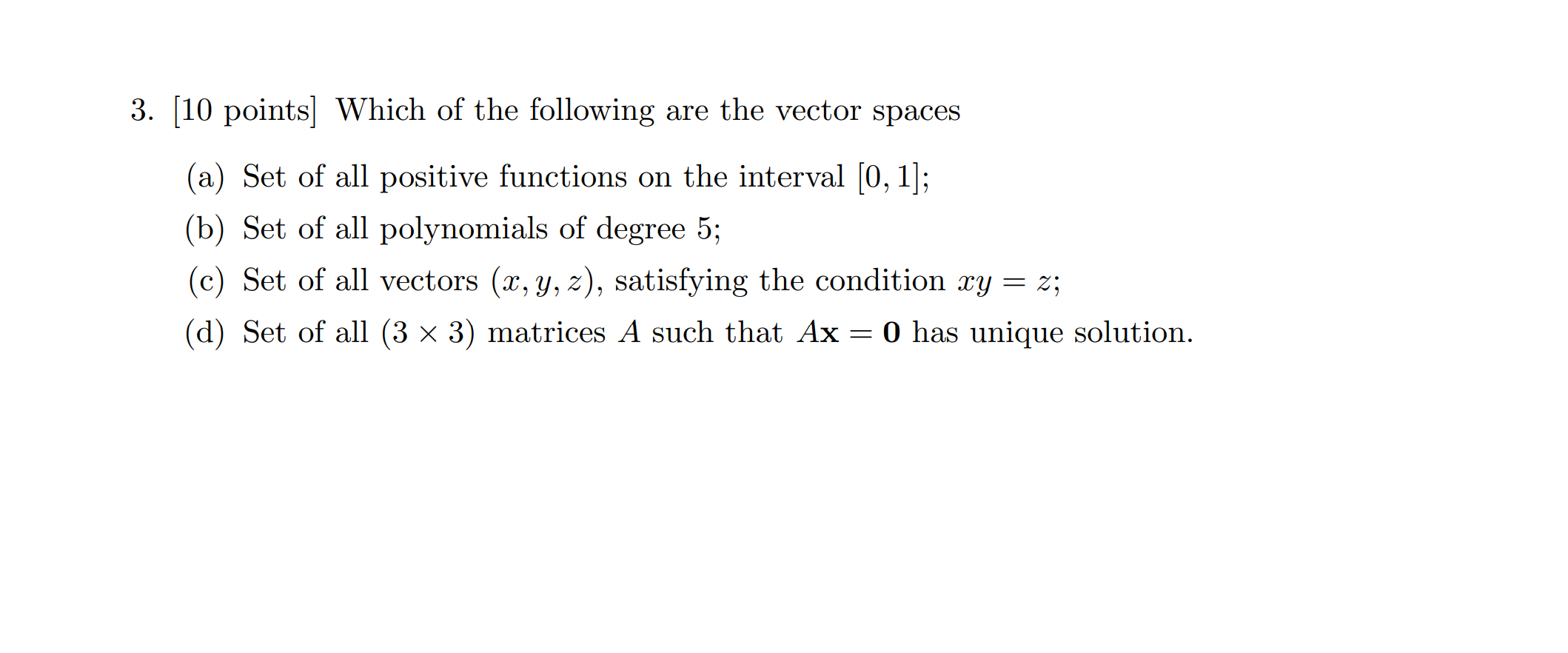 Solved 3. [10 points] Which of the following are the vector | Chegg.com