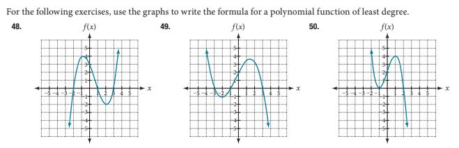 Solved For the following exercises, use the graphs to write | Chegg.com