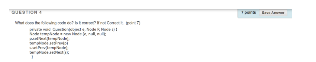 Solved QUESTION 4 7 points Save Answer What does the | Chegg.com