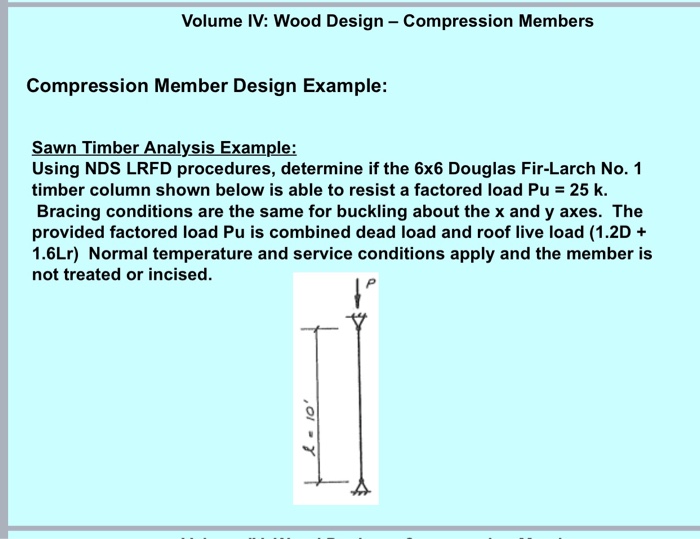 Solved Volume IV Wood Design Compression Members