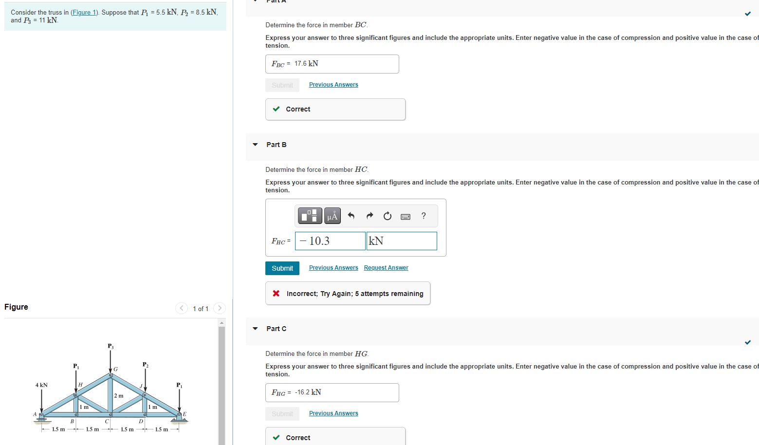 Solved Consider The Truss In (Figure 1). Suppose That | Chegg.com