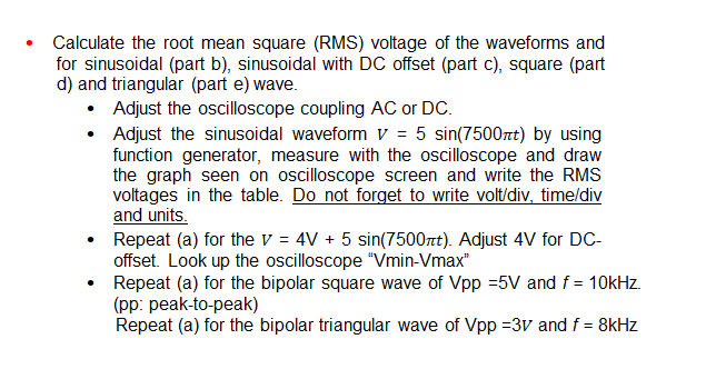 Solved Calculate the root mean square (RMS) voltage of the | Chegg.com