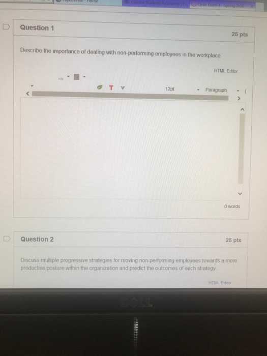 Solved D Question 1 25 pts Describe the importance of | Chegg.com