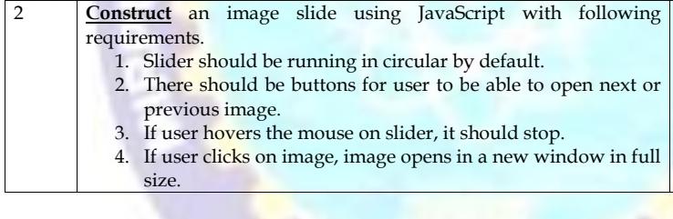 Solved N Construct an image slide using JavaScript with | Chegg.com
