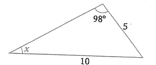 Solved Find the measure of angle x. Round your answer to two | Chegg.com