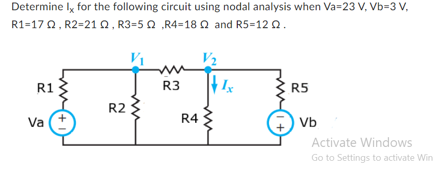 Solved Determine IX for the following circuit using nodal | Chegg.com