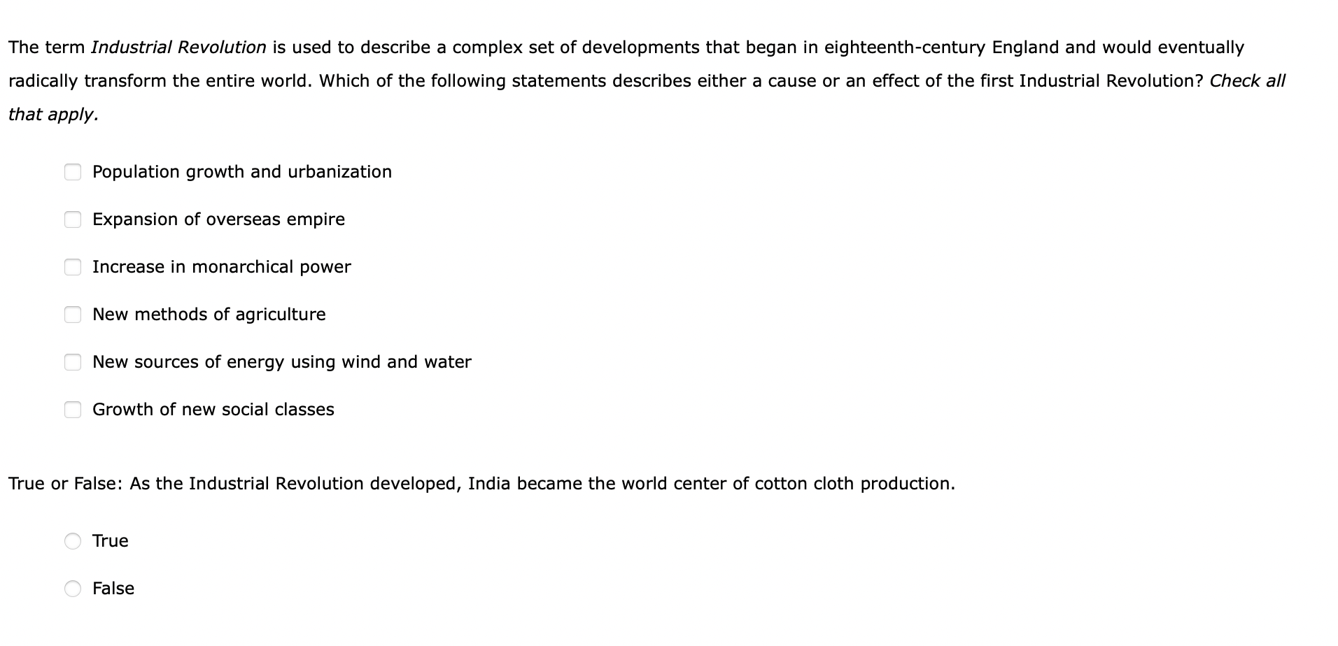 Solved The Term Industrial Revolution Is Used To Describe A Chegg Com   Php8ziY8Y