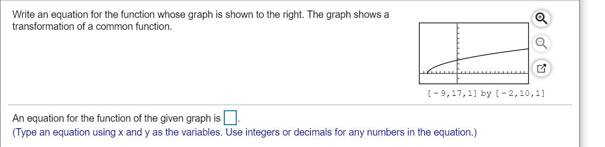 Solved Write an equation for the function whose graph is | Chegg.com
