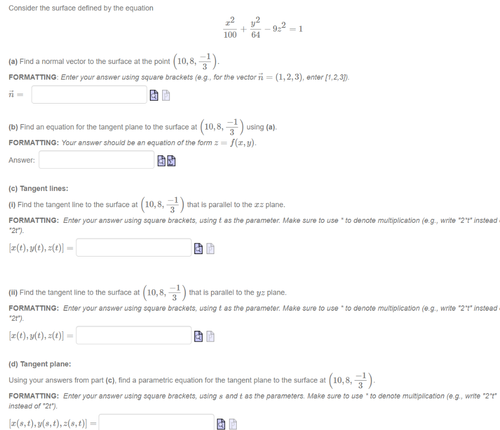 Solved Consider The Surface Definition By The Equation Chegg Com