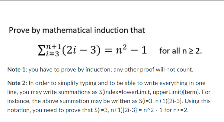 Solved Prove By Mathematical Induction That Ant 2i 3 Chegg Com