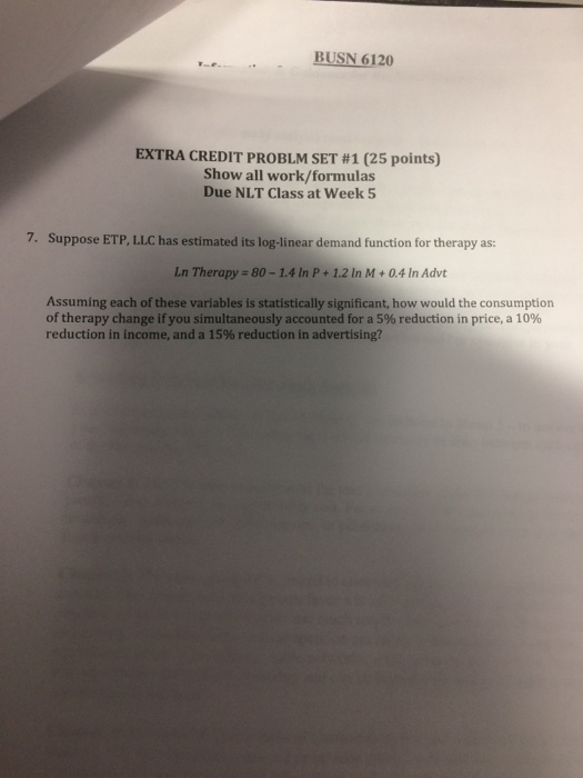 Solved EXTRA CREDIT PROBLM SET # 1 (25 points) Show all | Chegg.com