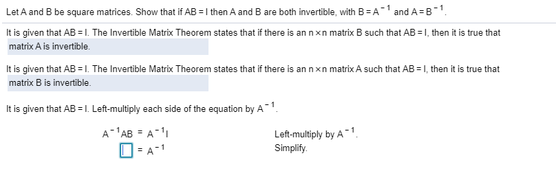 Solved Let A And B Be Square Matrices Show That If Ab I