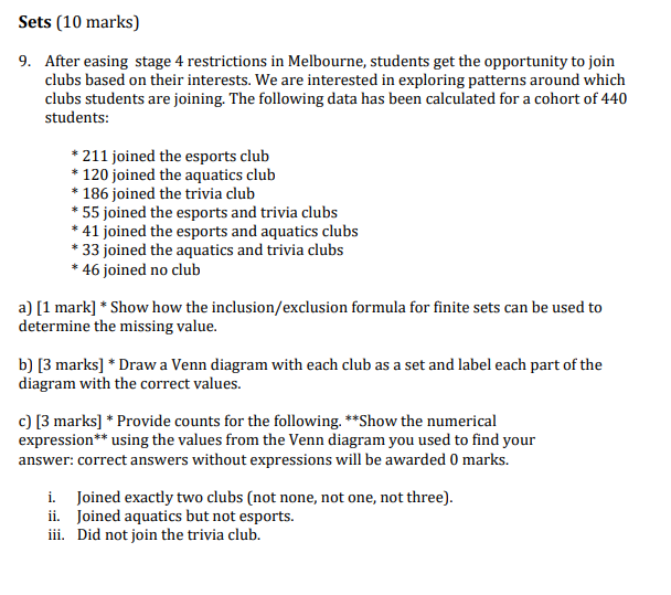 Solved Sets 10 Marks 9 After Easing Stage 4 Restrictions Chegg Com