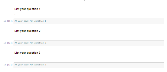 3. Ask three business questions regarding the | Chegg.com