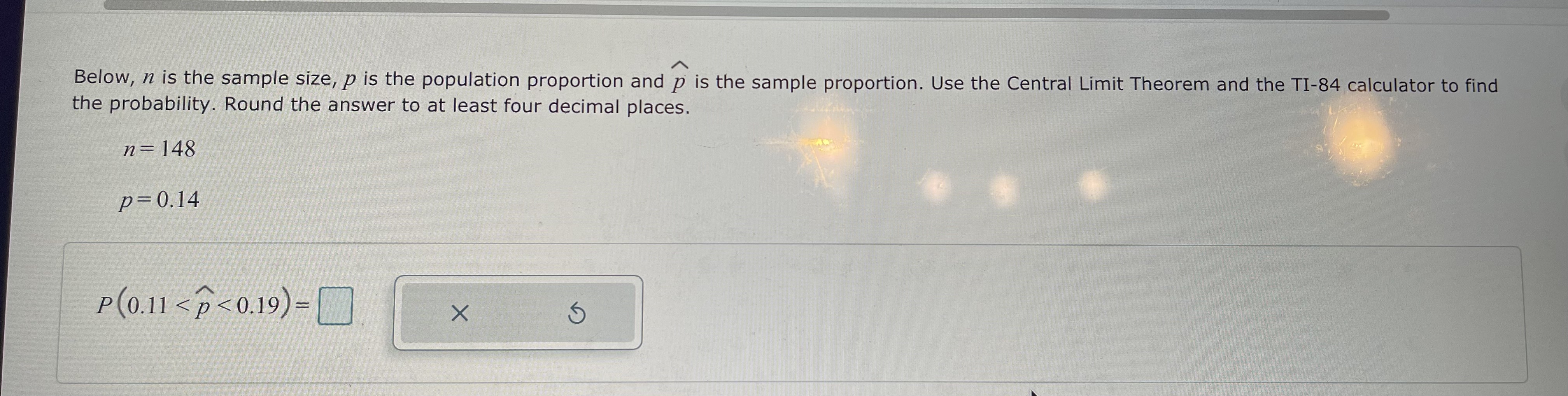 Solved Below, is the sample size, is the population | Chegg.com