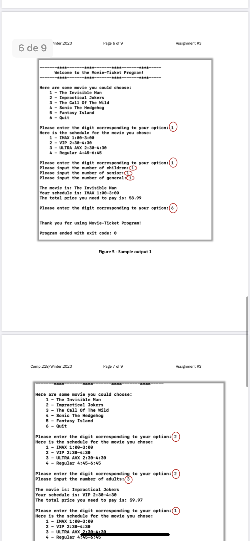 3 de 9 Comp 218/Winter 2020 Page 3 of 9 Assignment #3 | Chegg.com