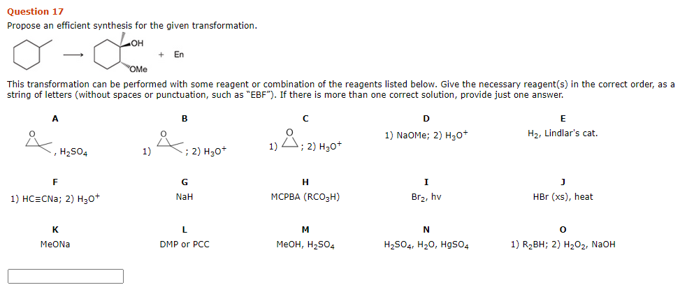 Solved Question 17 Propose An Efficient Synthesis For The 