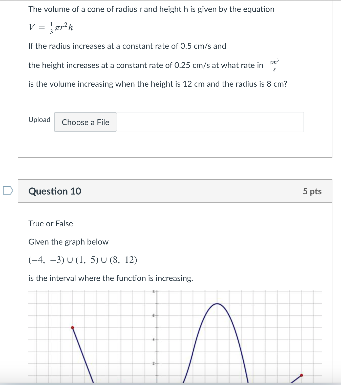 finding the radius of a cone with volume and height given