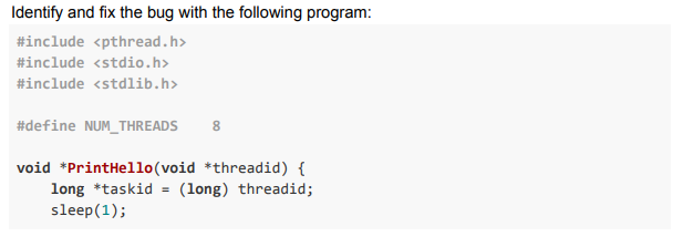 Identify and fix the bug with the following program: | Chegg.com