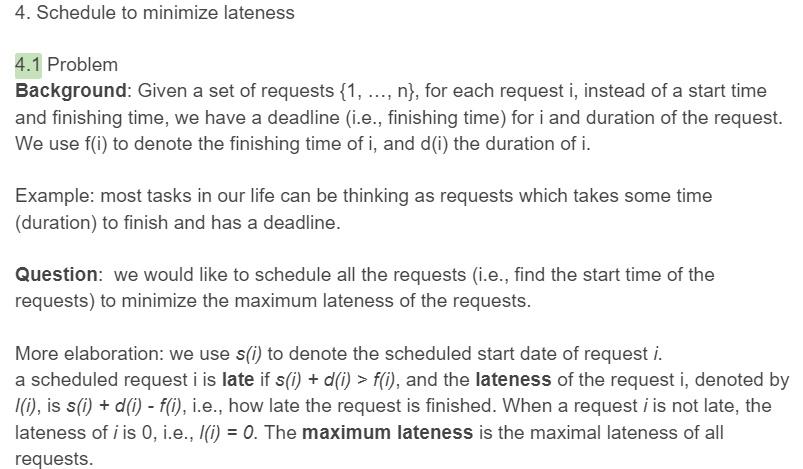 Solved Write an algorithm to solve the scheduling problem | Chegg.com