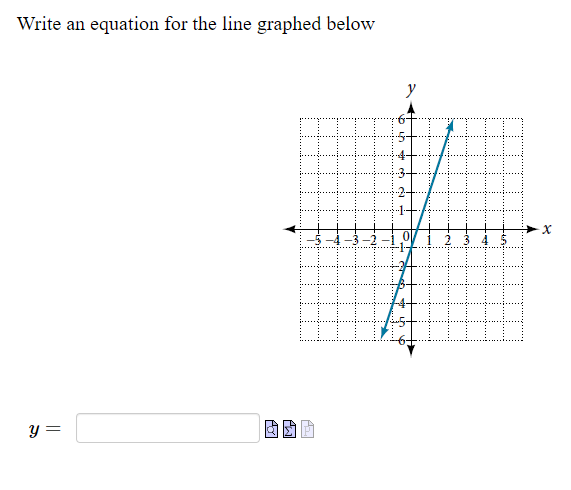 Solved Write an equation for the line graphed below | Chegg.com