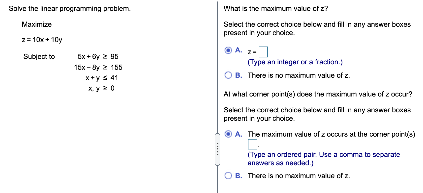 Solved Solve the linear programming problem. What is the | Chegg.com