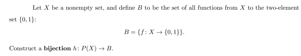 Solved Let X Be A Nonempty Set, And Define B To Be The Set | Chegg.com