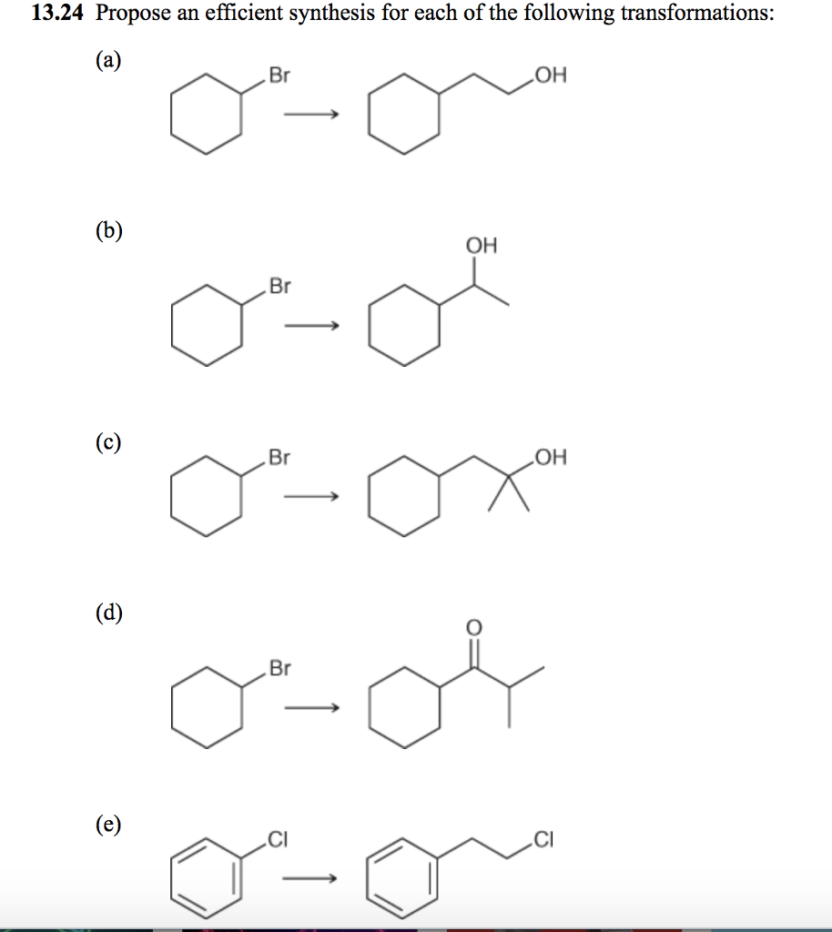 Solved 13.24 Propose an efficient synthesis for each of the | Chegg.com