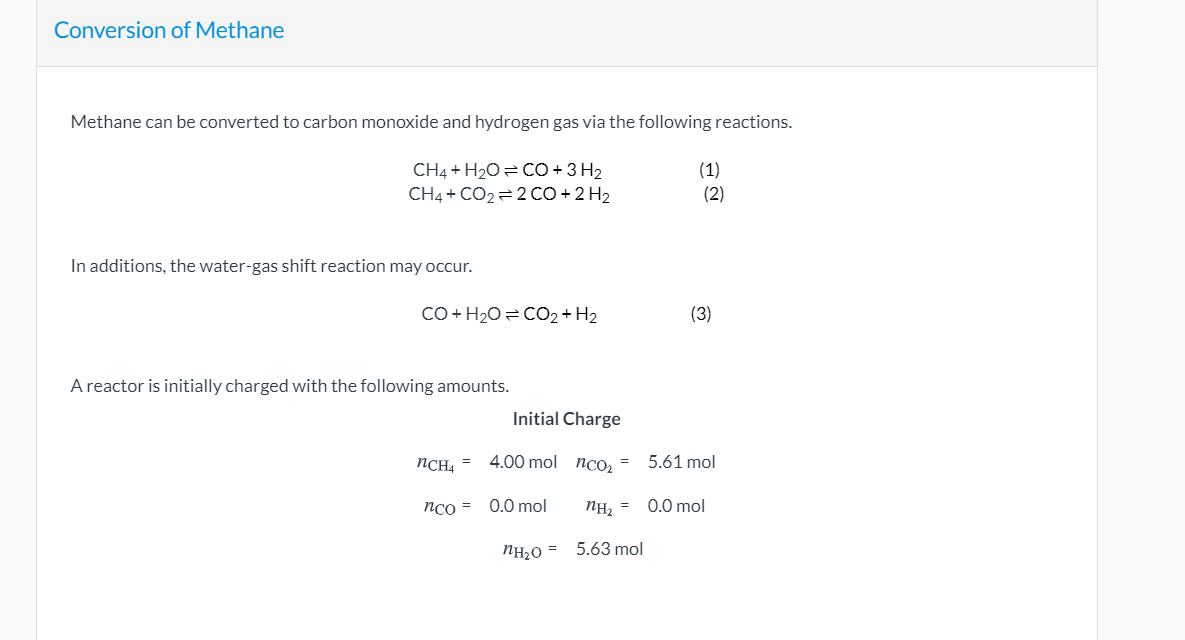 Solved Conversion of Methane Methane can be converted to | Chegg.com