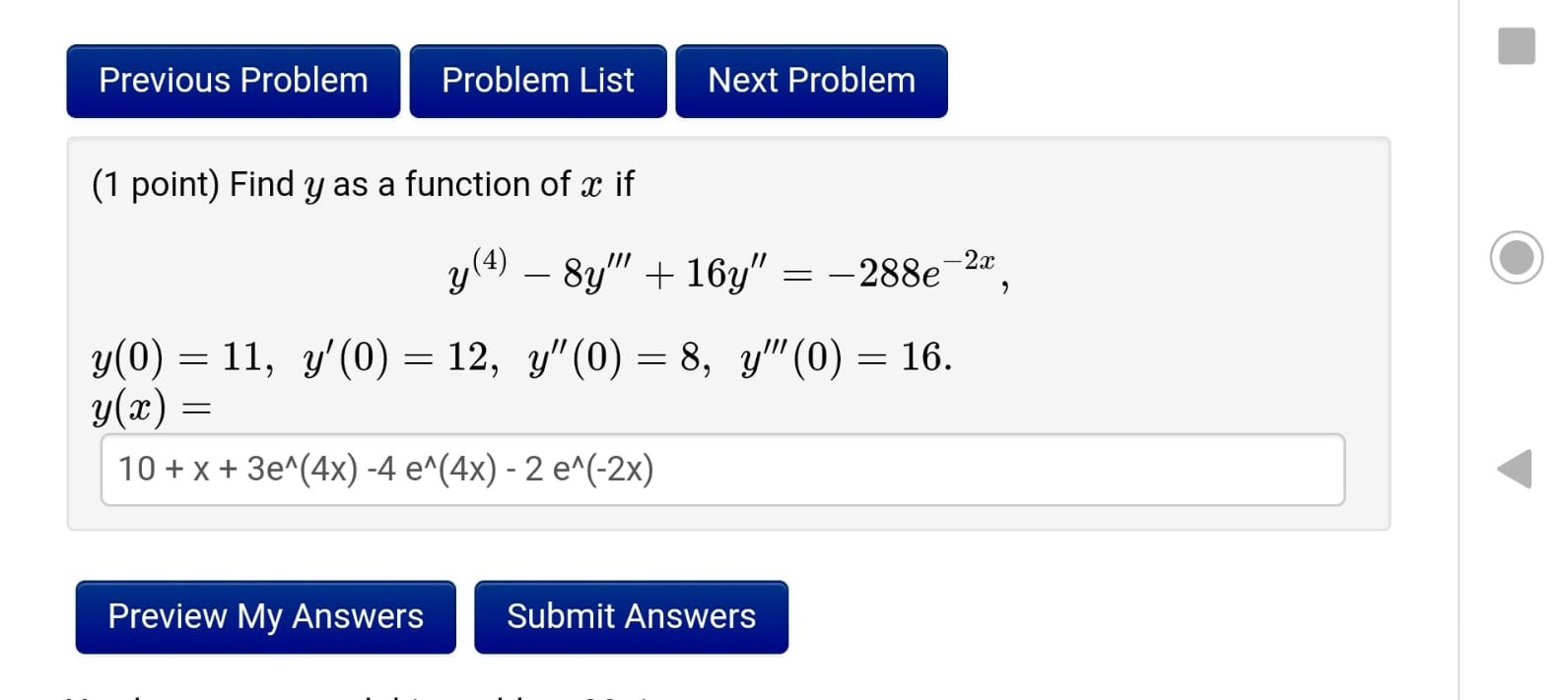 Solved Find Y As A Function Of X If