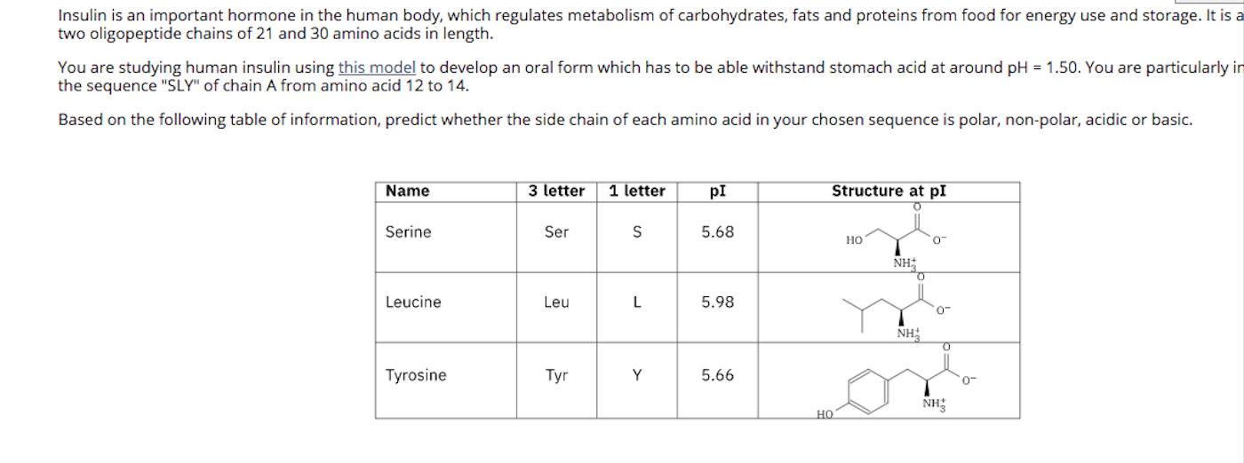 Solved Given a three-letter sequence of amino acids from | Chegg.com