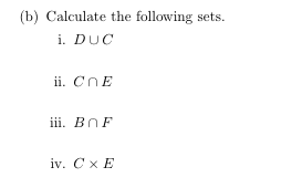 Solved Consider The Following Sets: A = {1,{4}, {2},3,4,5} B | Chegg.com