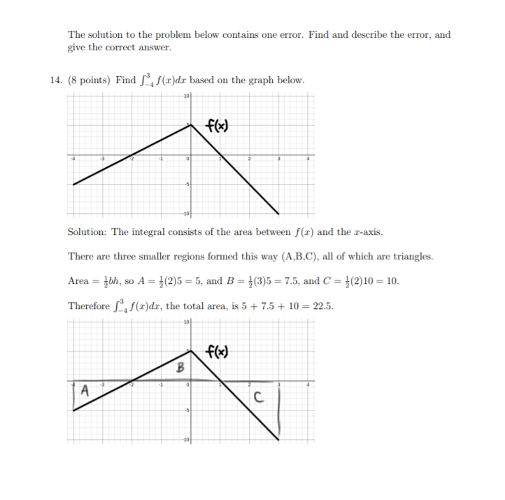 Solved The solution to the problem below contains one error. | Chegg.com