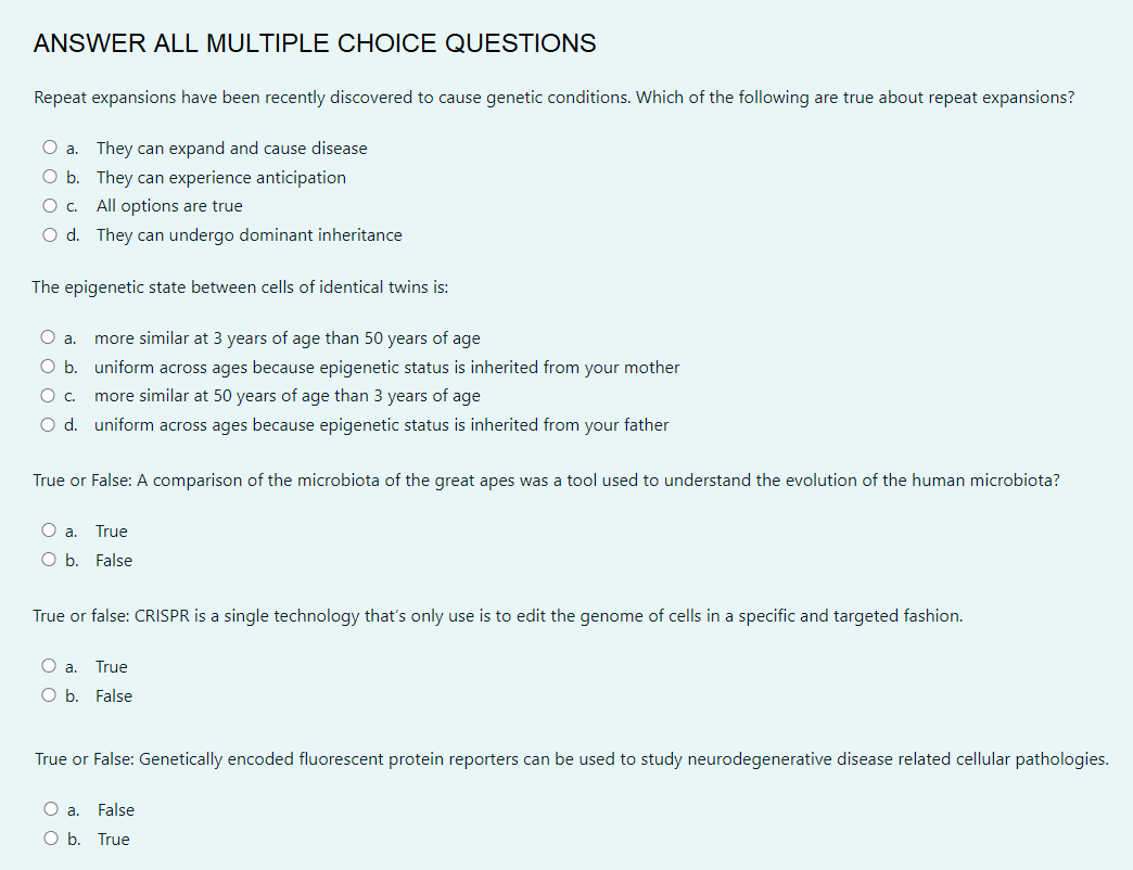 Solved ANSWER ALL MULTIPLE CHOICE QUESTIONS Repeat | Chegg.com