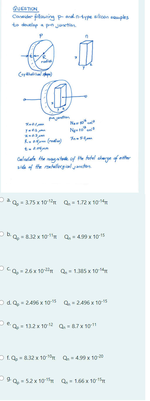 Solved QUESTION Consider Following P- And N-type Silicon | Chegg.com