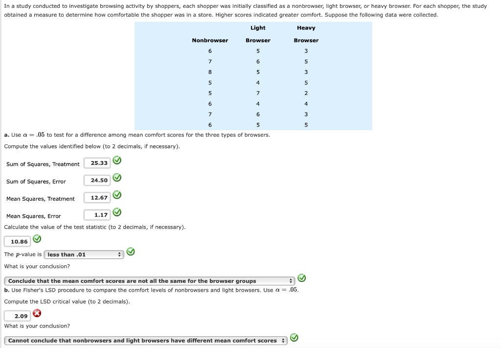 Solved In a study conducted to investigate browsing activity | Chegg.com