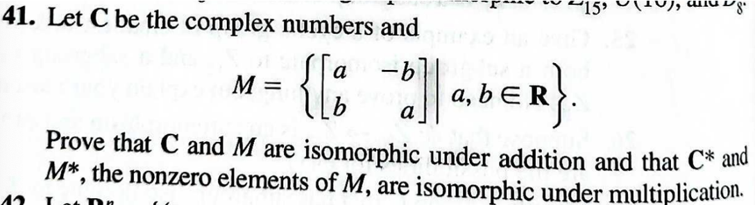 Solved 41. Let C be the complex numbers and | Chegg.com