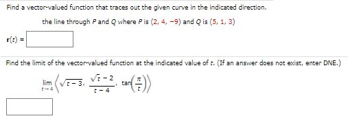 Solved Find a vector-valued function that traces out the | Chegg.com