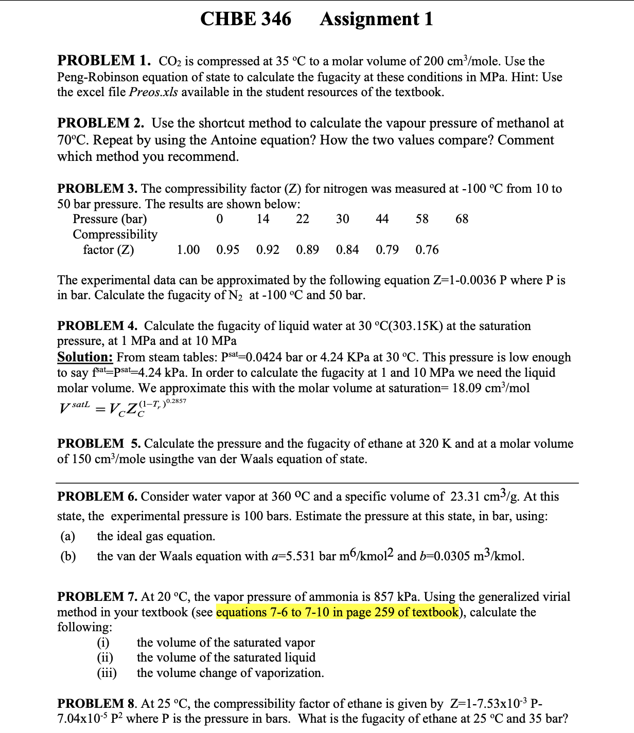 Solved PROBLEM 1. CO2 is compressed at 35∘C to a molar | Chegg.com