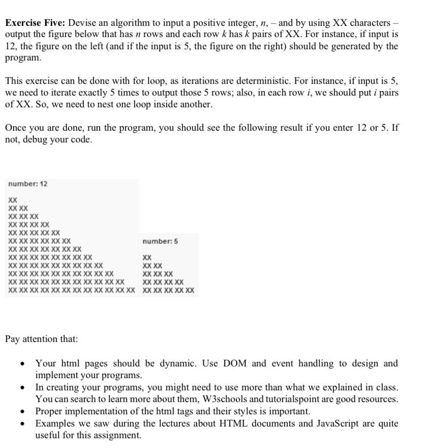 Solved Exercise Five Devise an algorithm to input a Chegg